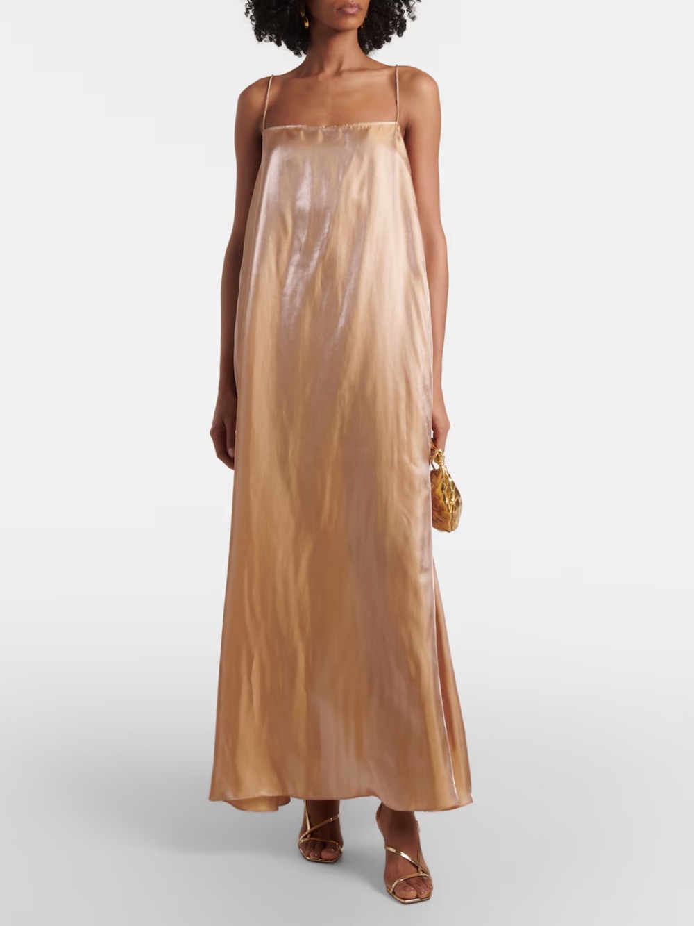 Staud Delfina Dress in Rose Gold